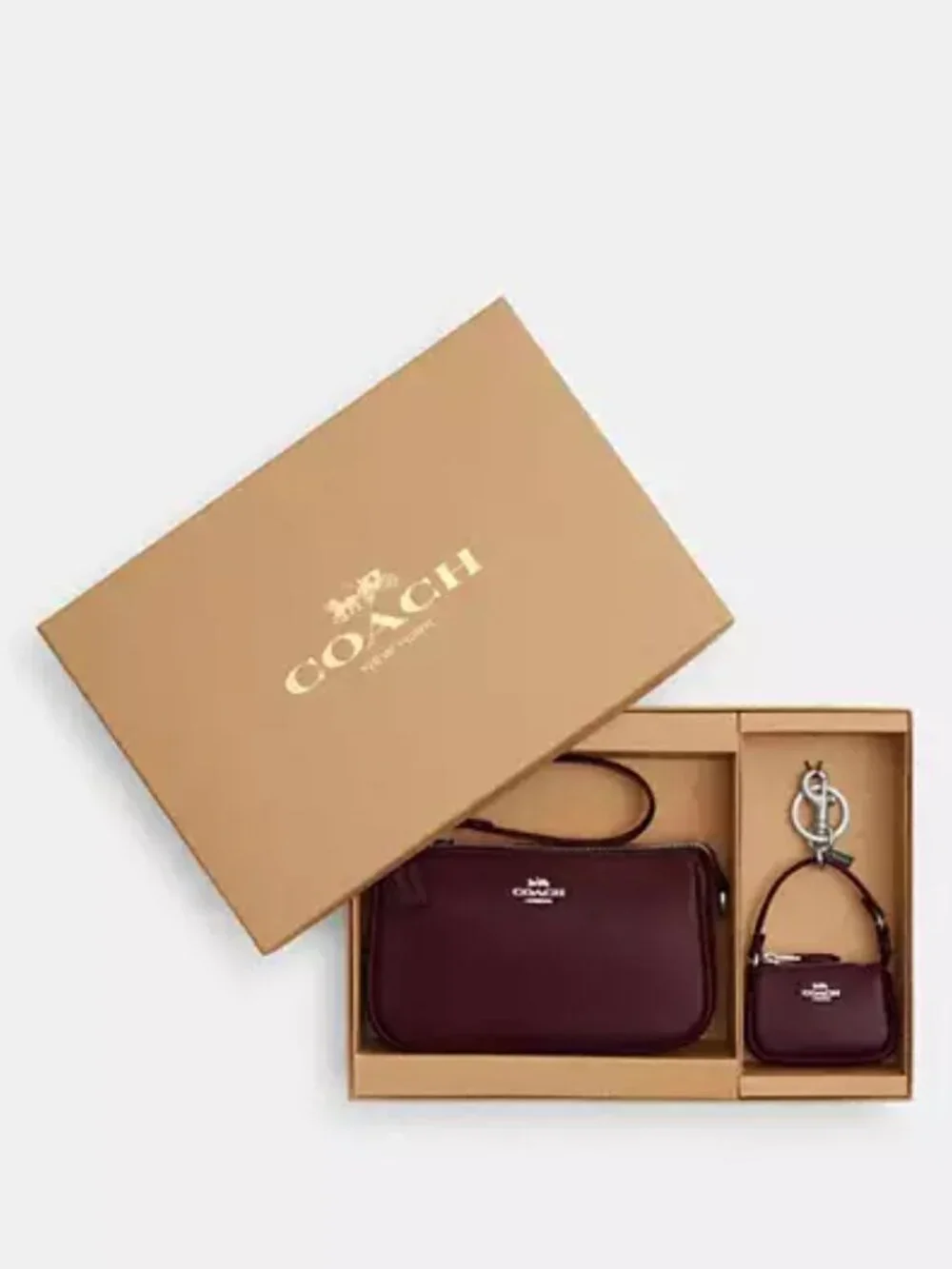 Boxed Nolita 19 And Nolita Bag Charm Set - New in Box - Wine Red - Picture 5 of 9